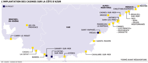 carte établissement de jeu french riviera